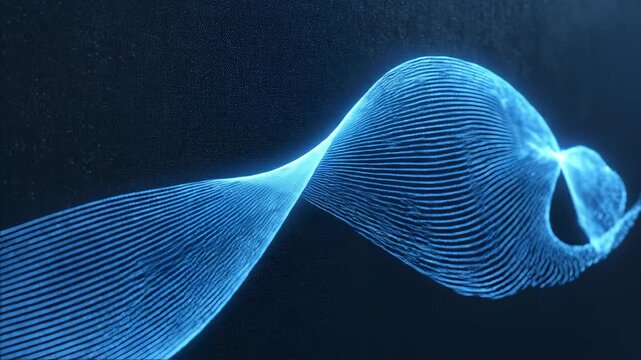Abstract glowing blue line art for commercial backgrounds, digital design, and advertising