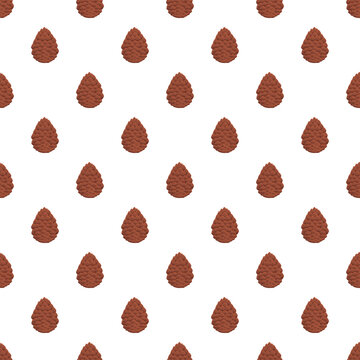 Repeating pine cones creating a seamless decorative pattern