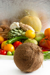 colorful variety of fruits and vegetables © Kybele