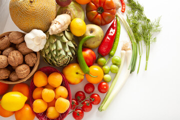 colorful variety of fruits and vegetables © Kybele