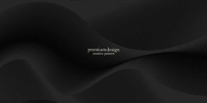 Abstract cover design set. Black vector pattern for business layout, brochure template