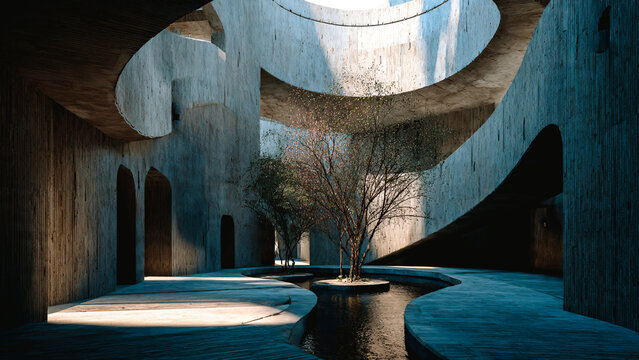 Architecture design en b&eacute;ton brut