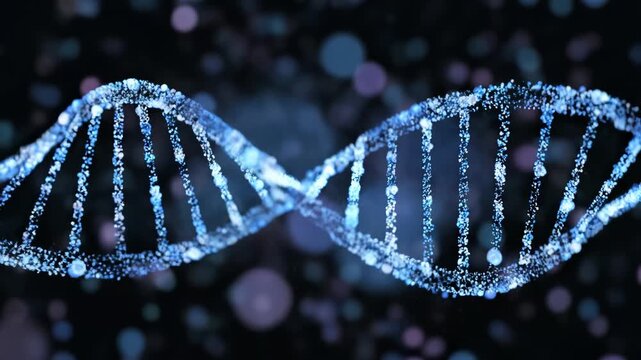 Double helix DNA strand for commercial backgrounds, digital design, and advertising