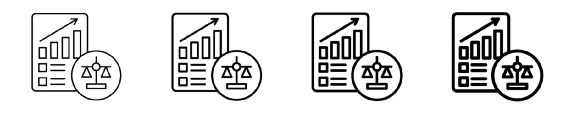 Balanced Scorecard Icon Set Different Style Collection