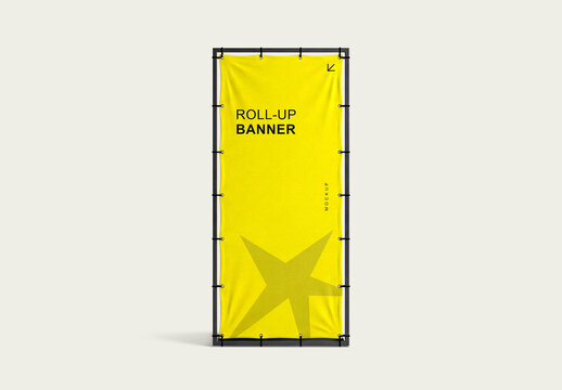 Rollup Banner Stand Advertising Mockup