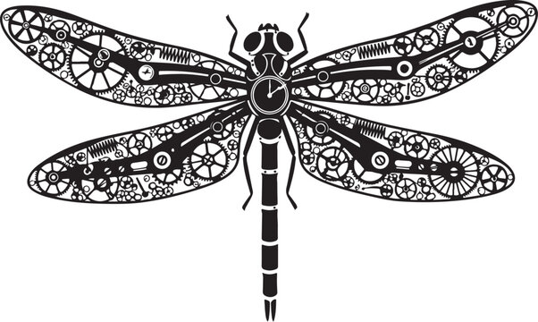 Dragonfly Silhouette Vector Bundle