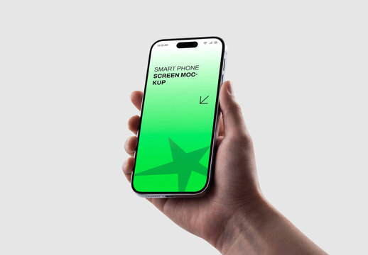 Mobile Phone Mockup in Hand