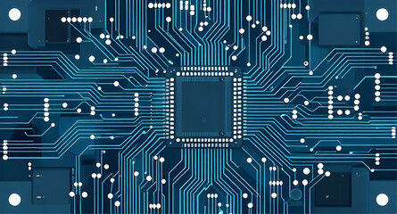 Obraz premium pcb, circuit, board, electronics, chip, processor, cpu, microchip, ic, silicon, hardware, technology, tech, digital, computing, motherboard, circuitry, connection, network, system, component, engineer