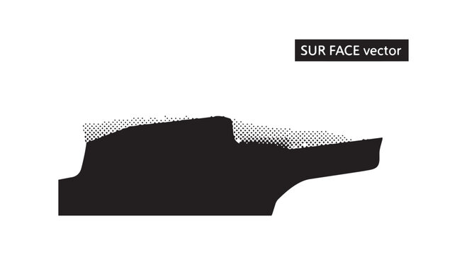 Abstract halftone surface texture vector illustration with grain pattern and dotted gradient effect on white background mask.