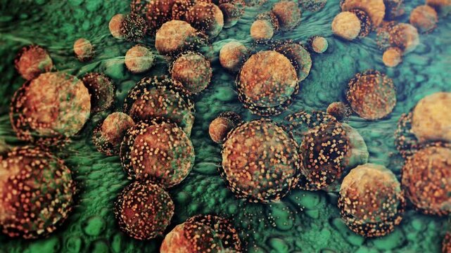 Close-up of scientist studying COVID-19 mutation in laboratory