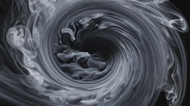 Swirling smoke pattern on dark background for commercial backgrounds, digital design, and advertising