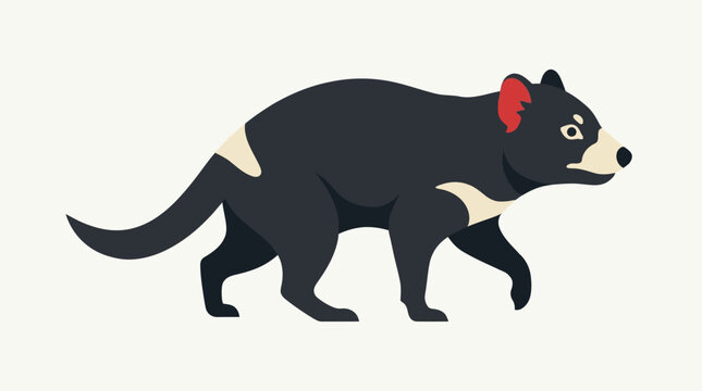 Tasmanian Devil Illustration A Minimalist Representation of the Iconic Australian Marsupial