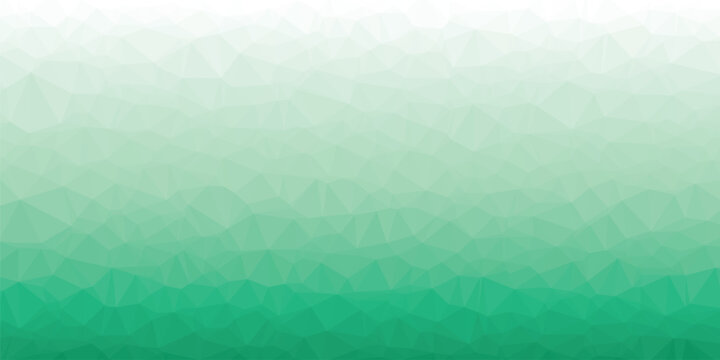 Green low poly background, emerald geometric mosaic pattern, abstract triangular texture, mint gradient vector wallpaper