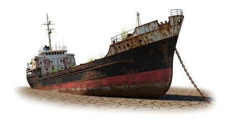 Fototapeta premium old rusty ship