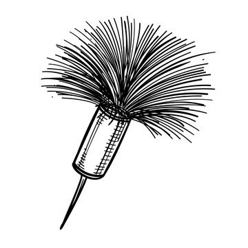 metal tranquilizer dart vector line art hand drawn illustration