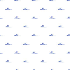 Fototapeta premium Repeating pattern of minimalist blue manta rays on a white background
