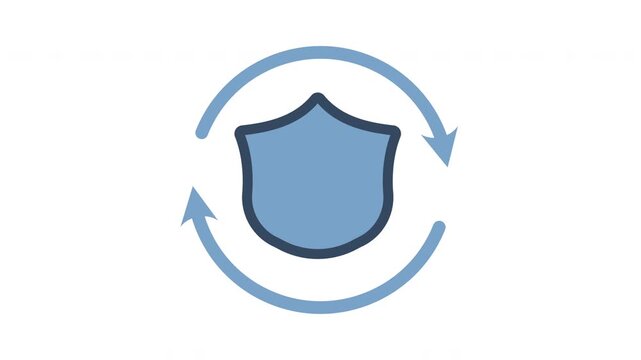 shield with circling arrows suitable for logo designs, security concepts, protection symbols, military emblems, and brand identity