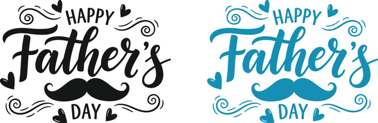 Happy father's day stylish typography with mustache designs for dad © ShamsulIslam
