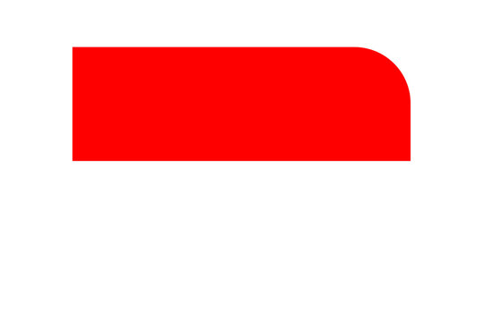 National flag of Indonesia or Monaco icon with rounded corner style isolated on transparent background