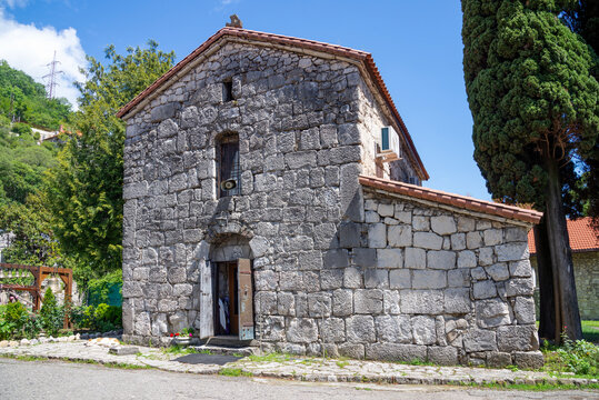 View on the ancient temple of St. Hypatius of Gagra (Church of Abaat). Gagra, Abkhazia