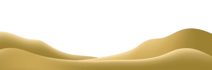 Naklejka premium Flowing desert dunes create premium wavy patterns with beige gradients, perfect for luxury Arabian landscape backgrounds and minimalist summer scene illustrations.