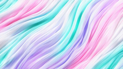 Obraz premium Pastel colored, flowing wave patterns create a vibrant and soft abstract background texture