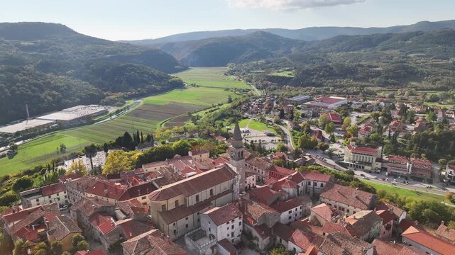 Buzet City Overview Istria Croatia Aerial
