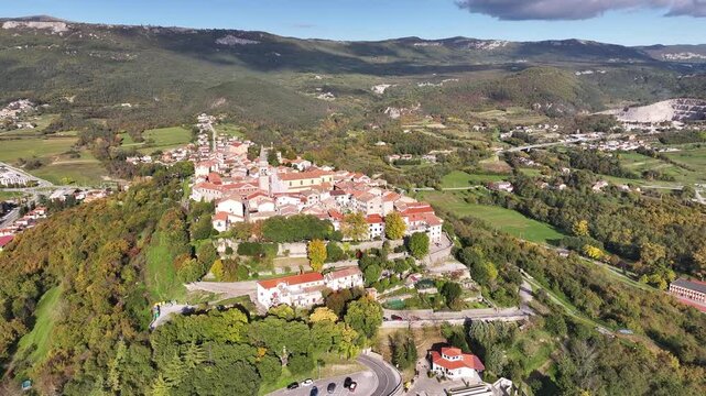 Buzet Hilltop Town Panorama Istria Croatia