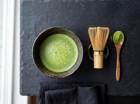 Still life with Japanese matcha