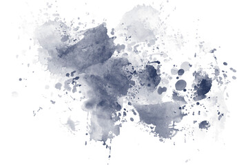 Obraz premium Navy Blue Watercolor Splatter Abstract Ink Stain Texture