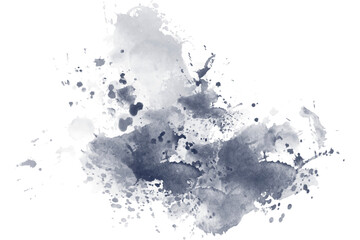 Fototapeta premium Navy Blue Watercolor Splatter Abstract Ink Stain Texture