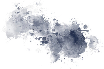Obraz premium Navy Blue Watercolor Splatter Abstract Ink Stain Texture