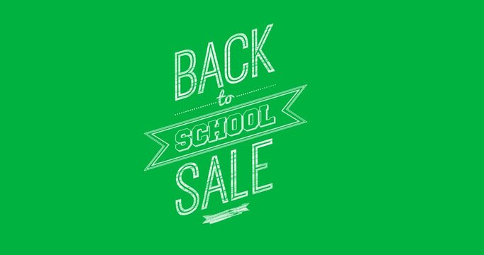 Digital animation of back to school text against black background