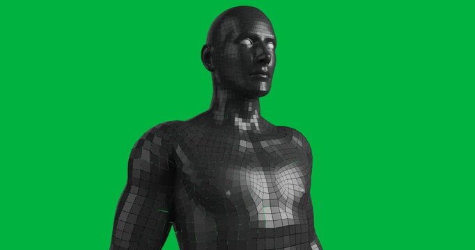 digitally generated human disintegrating