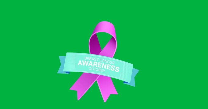 Breast cancer awareness october text banner over purple ribbon icons against black background