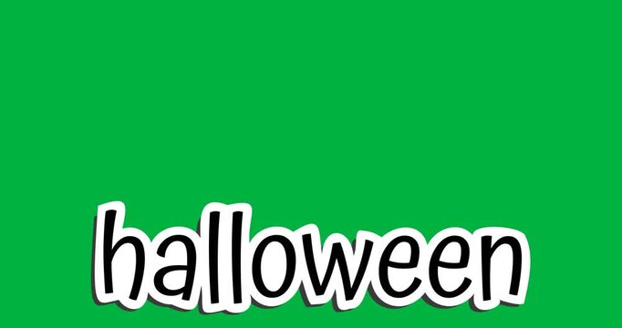 Halloween digital illustration holiday scary celebration animation text typography black background