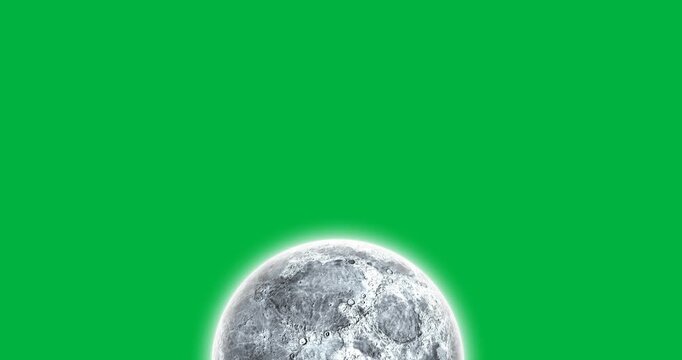 Halloween animation features a glowing moon on a dark, scary night.