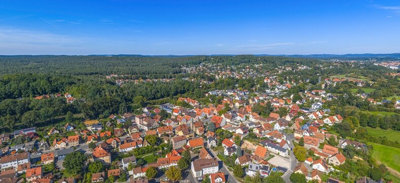 R&uuml;ckersdorf im Kreis N&uuml;rnberger Land in Mittelfranken aus der Vogelperspektive