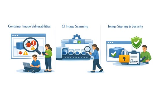 Container Image Vulnerabilities Security Infographic &ndash; DevSecOps CI/CD Protection Diagram