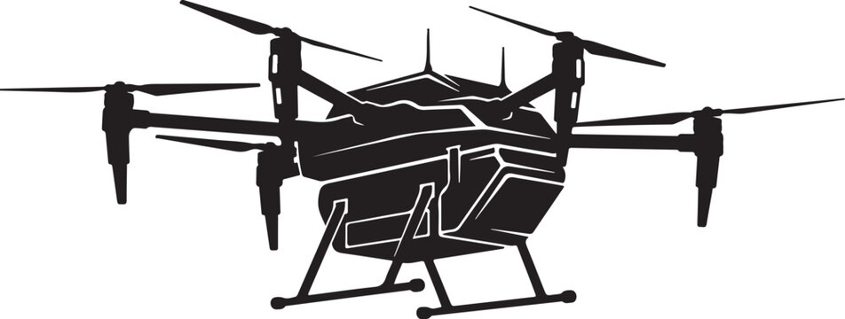 Drone, black drone, vector drone, aerial vehicle, robotics