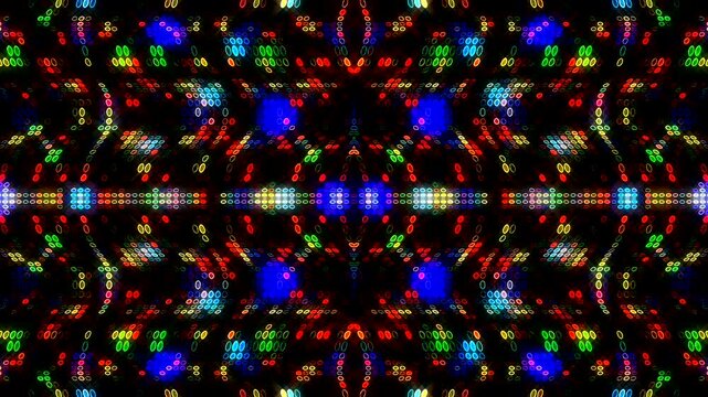 Digital animation featuring neon color gradients forming dynamic and elegant rectangular composition.