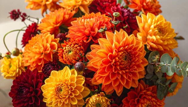 Bunter Herbststrau&szlig; mit warmen Farben