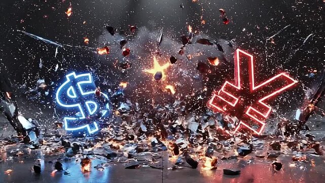 Global Currency War and Economic Crisis, Explosive Shattering of Digital US Dollar and Chinese Yuan Fiat Symbols