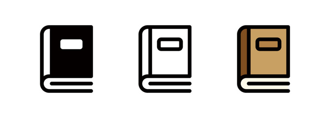 Obraz na płótnie Canvas Guidebook icon, thick book icon