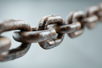 Fototapeta premium Close Up of Metal Chain Texture