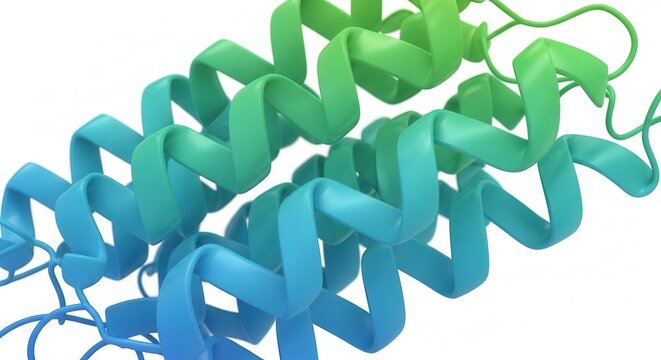 Molecular protein structure visualization illustrating complex biological pathways in a scientific