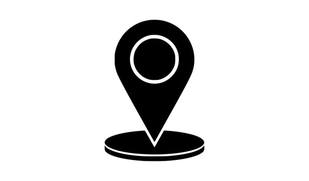 Pin de mapa silueta vector icono localizaci&oacute;n