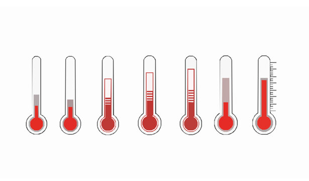 Iconos term&oacute;metro vector minimalista temperatura clima