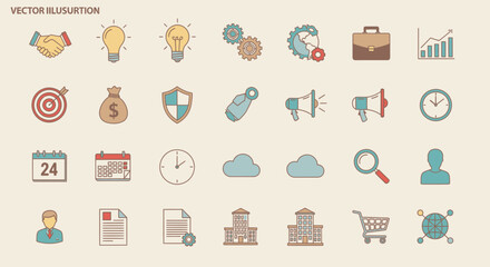 Business icons and symbols collection. © Quensha
