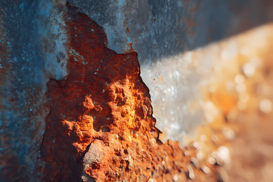 Close Up of Rusty Metal Surface Texture